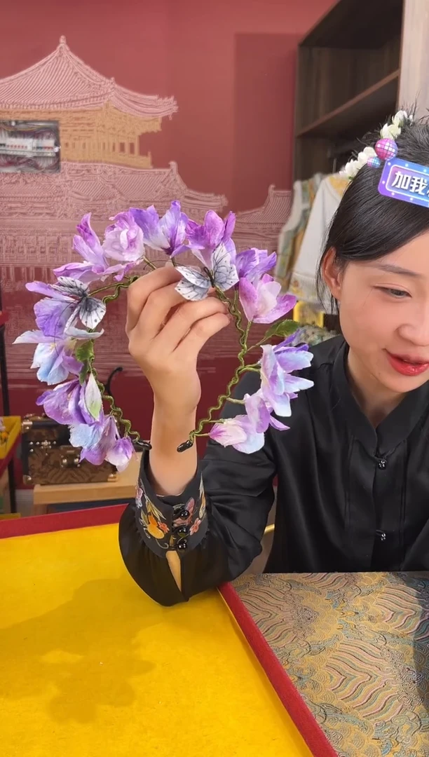 【闪购商品】刺绣非遗绒花（发饰）