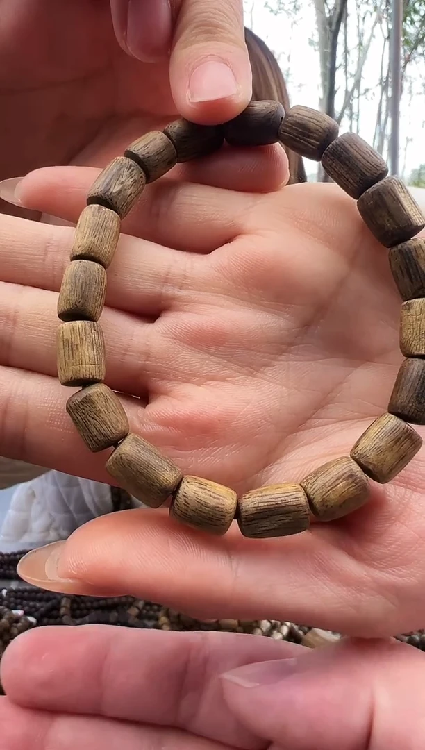 【闪购商品】沉香手串奇楠沉水单圈桶珠保12克发一条 收藏级
