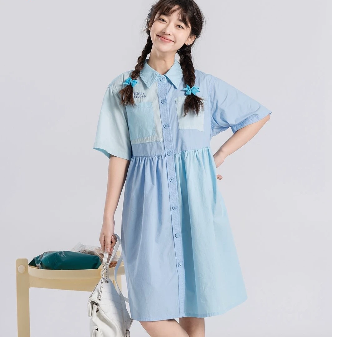 27550高端专享夏季天花板连衣裙蓝色（B）