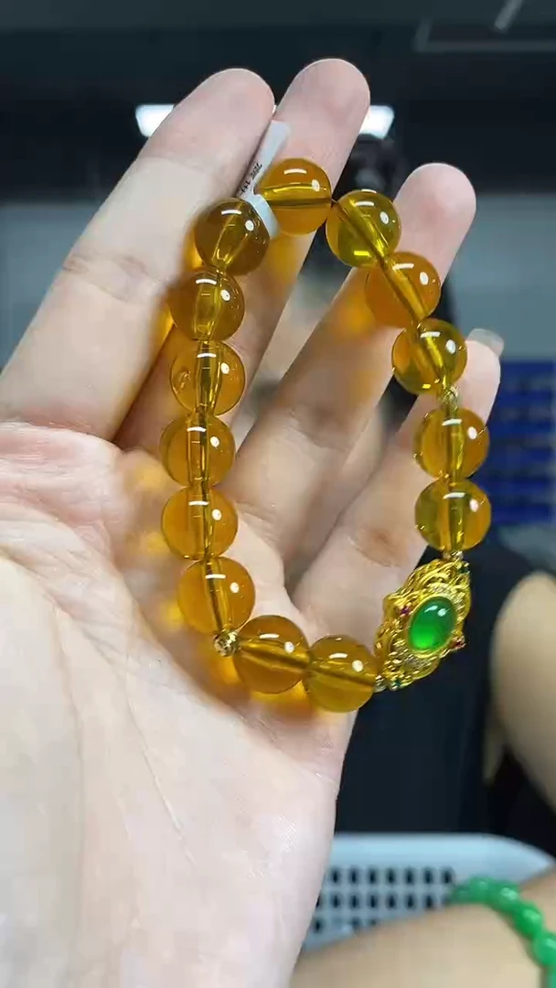 手链金珀未镶嵌多样性发其一颜色微差