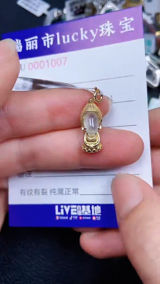 颈饰银S925镶嵌翡翠1007