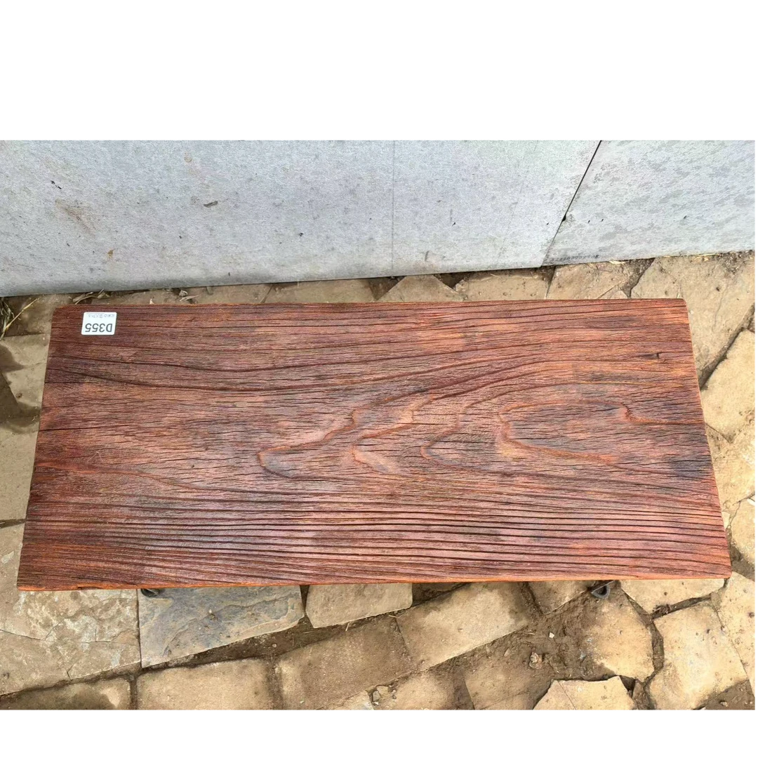 老榆木实木茶桌户外折叠桌复古家用创意简约阳台做旧实木桌