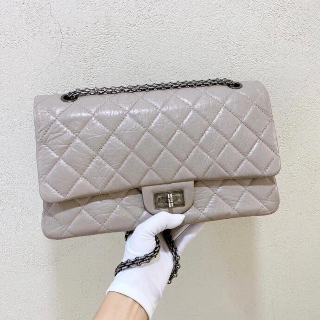 95新 Chanel/香奈儿 【杨贵妃专属】经典时尚大号灰色2.55单肩包s