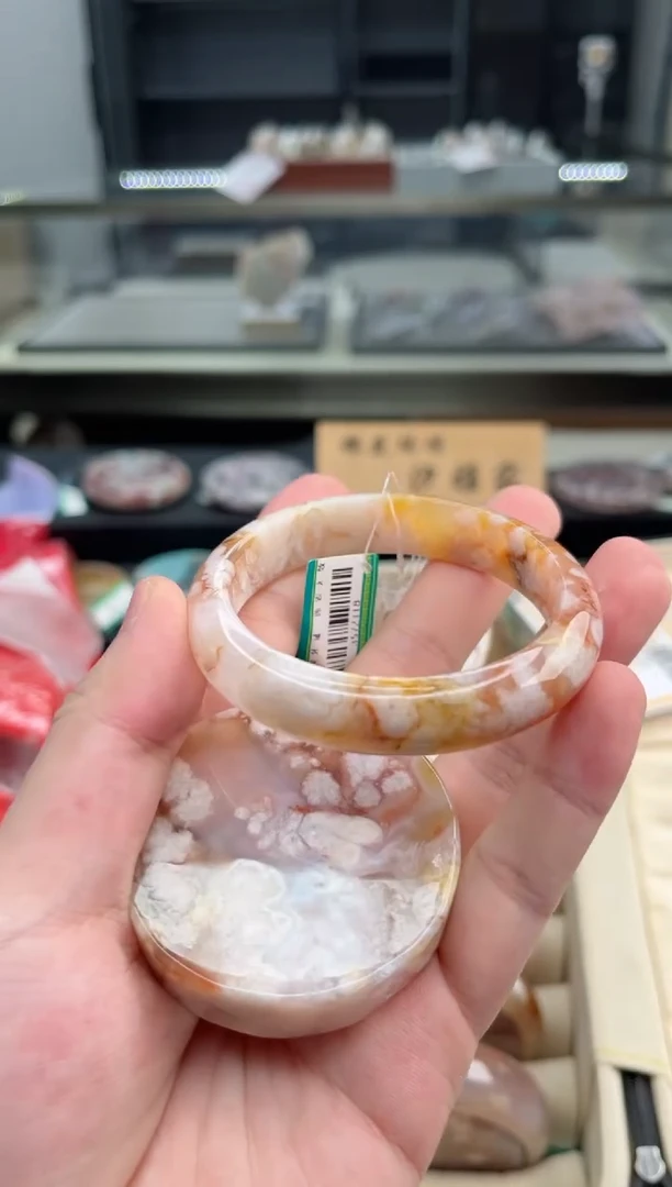 石英质玉手镯未镶嵌54圈口（赠送镯心）3572118