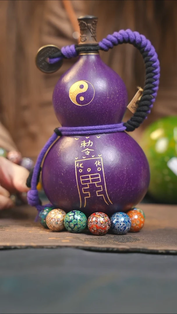 【闪购商品】WL228大漆酒葫芦不包手串及旋转底座