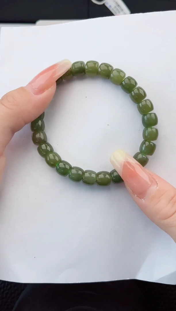 【闪购商品】和田玉手链未镶嵌555岚钻微色差T卡八