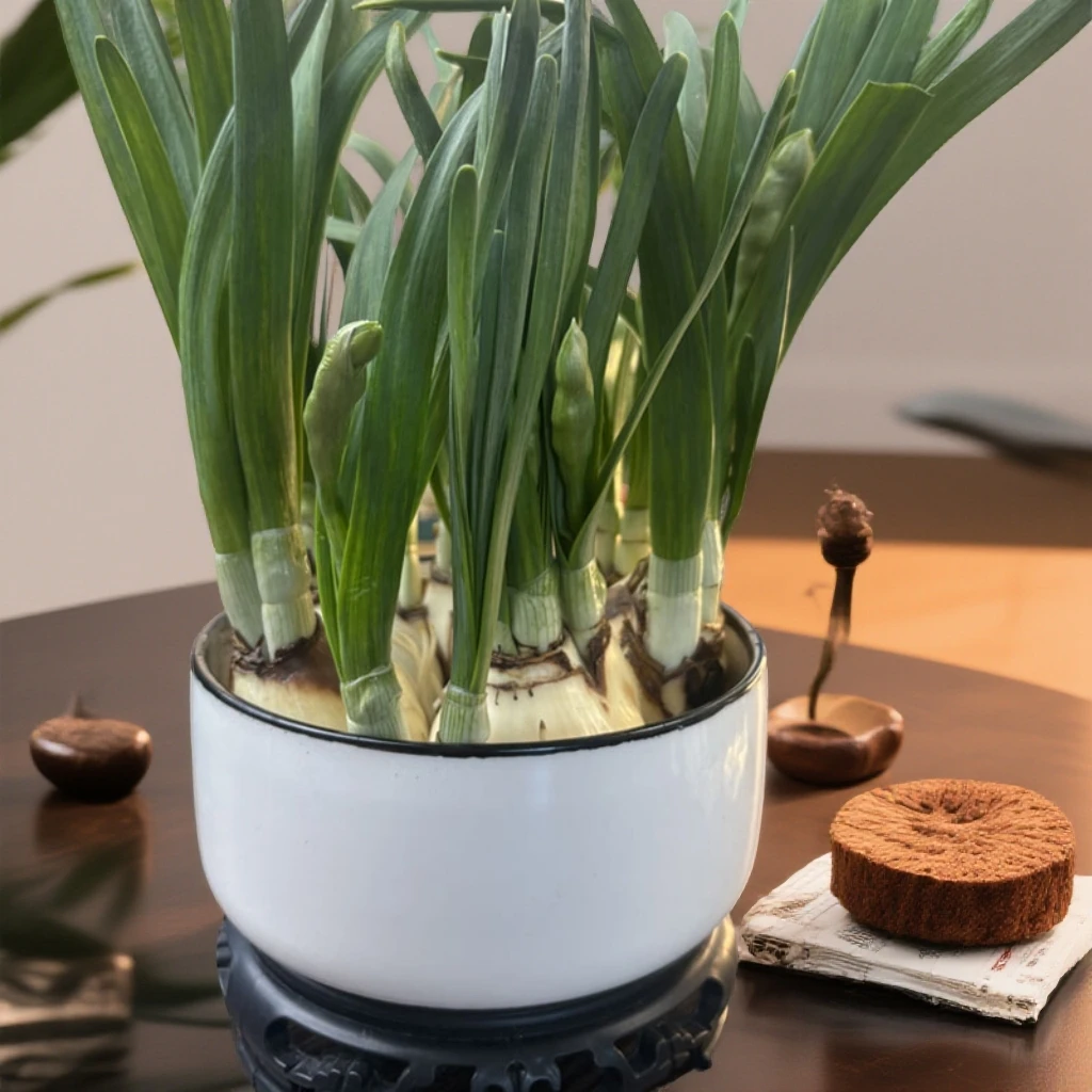 【小白盆带盆发货】漳州水仙花种球水培正宗高档特级年宵直播间卖货