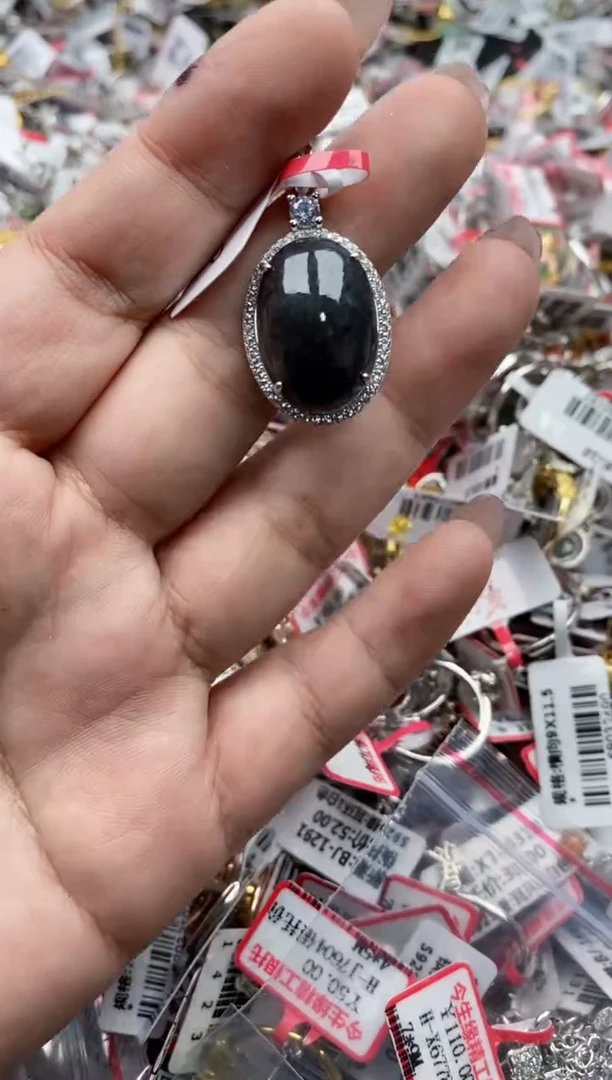 【闪购商品】翡翠戒指银S925镶嵌66666---9