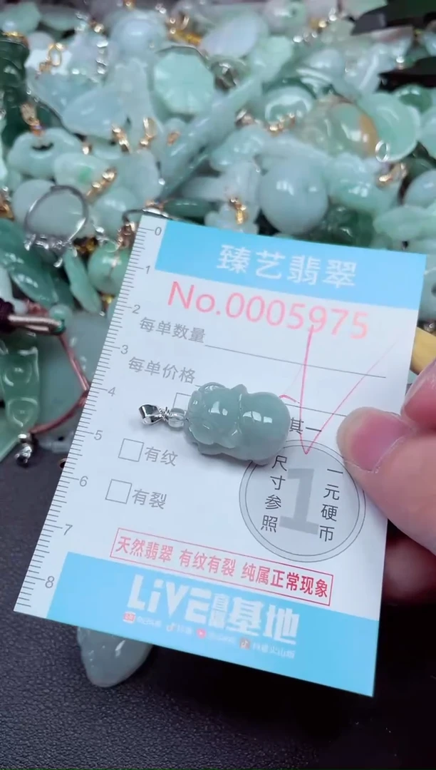 吊坠(不含链)未镶嵌翡翠5975