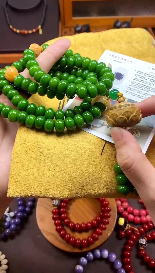 【闪购商品】白玉菩提手串绿菩提108颗香囊跑环