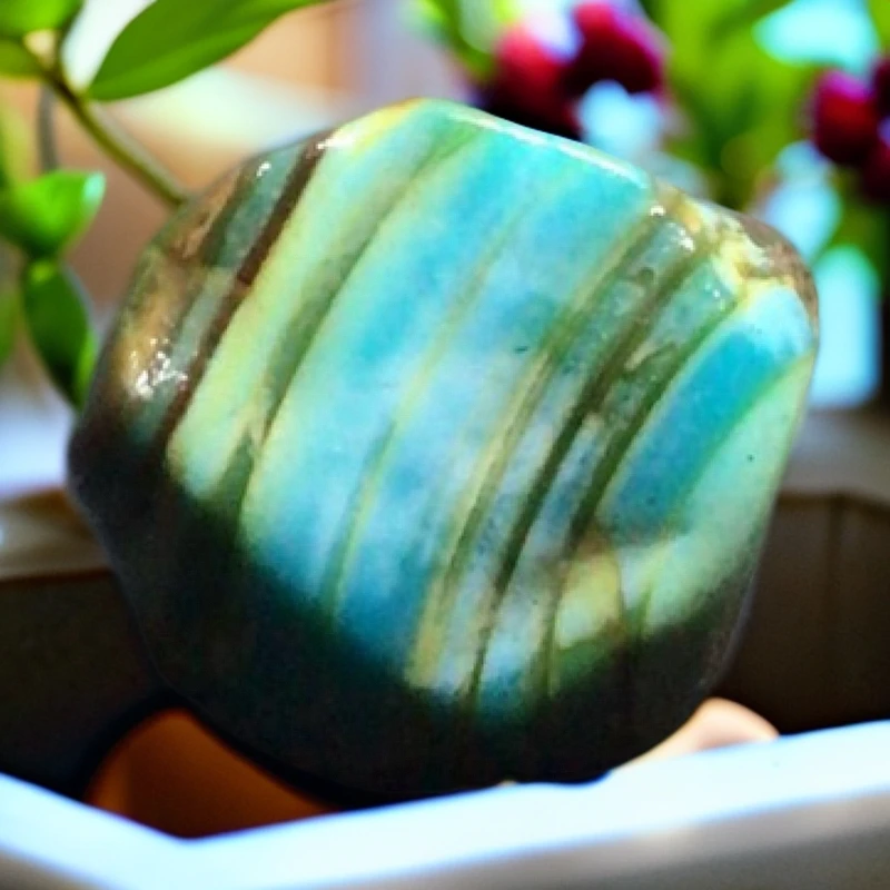 原矿高瓷绿松石水波纹特色款