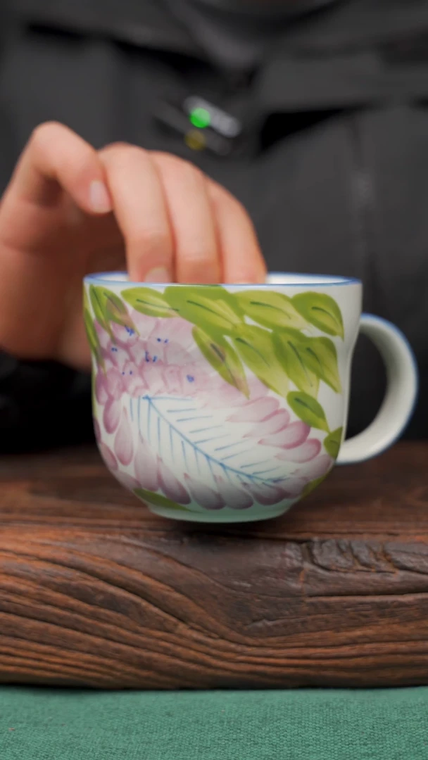 【闪购商品】瓷片71寻一缕瓷香杯釉下手工手绘瓷器