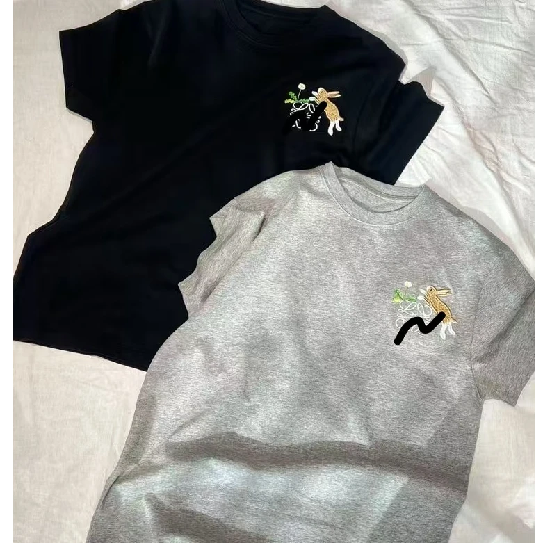 小兔子刺绣情侣T恤