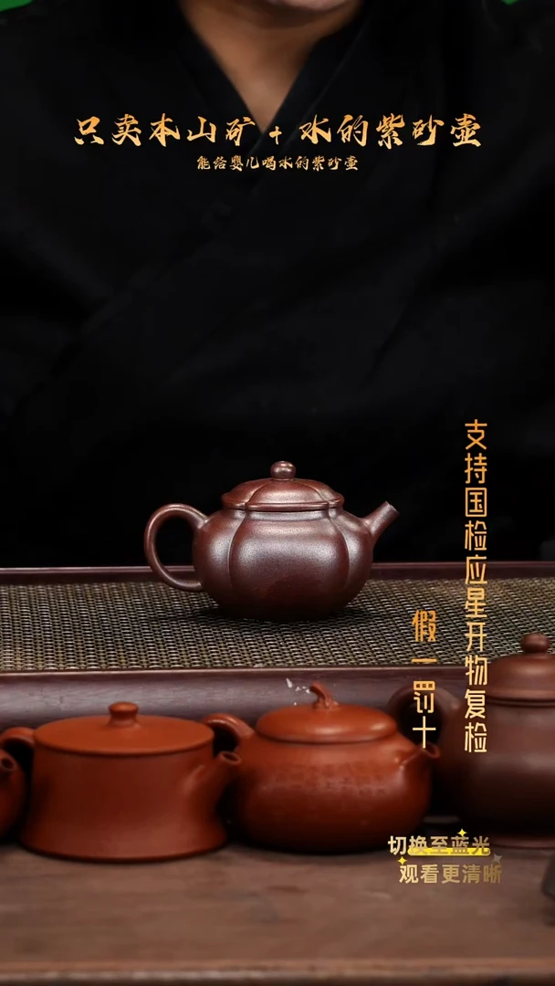 茶壶紫砂零添加龙窑柴烧筋纹金瓜