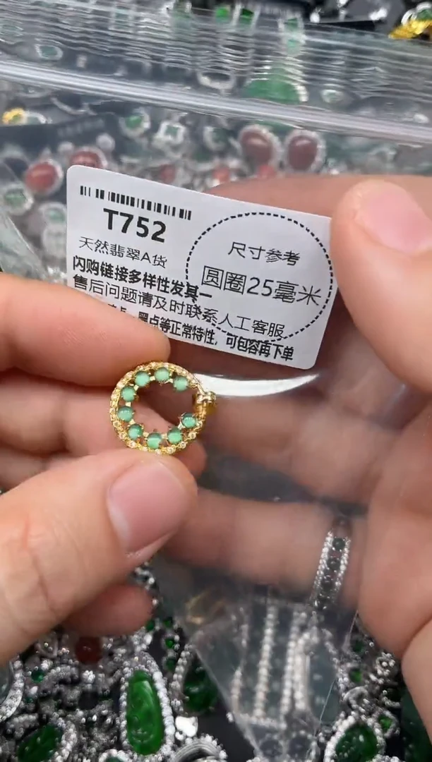 翡翠未镶嵌颈饰T752吊坠