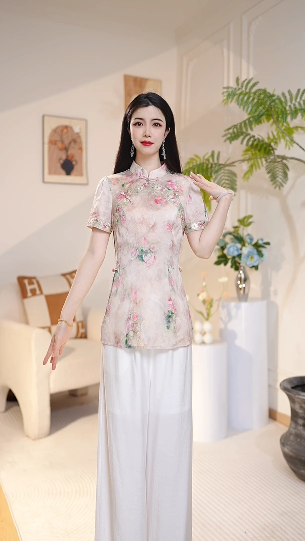 【LC851】夏季轻奢精致两件套女时尚洋气复古显瘦套装LC851