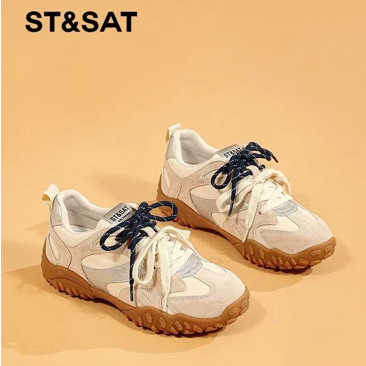 XM星期六2025夏季新款百搭镂空透气小白鞋（2S4K）