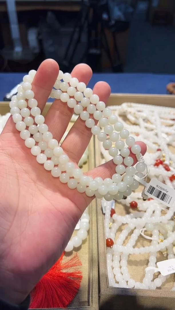 未镶嵌手串和田玉8+108