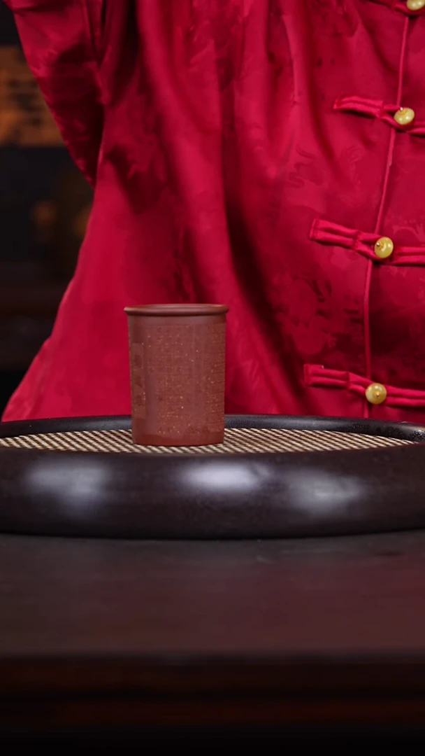 【闪购商品】紫砂茶壶十竹斋28-01 紫砂刻绘主人杯120c