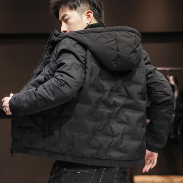 棉衣男韩版2024短款棉服中青年大码棉袄男士冬季加厚外套连帽