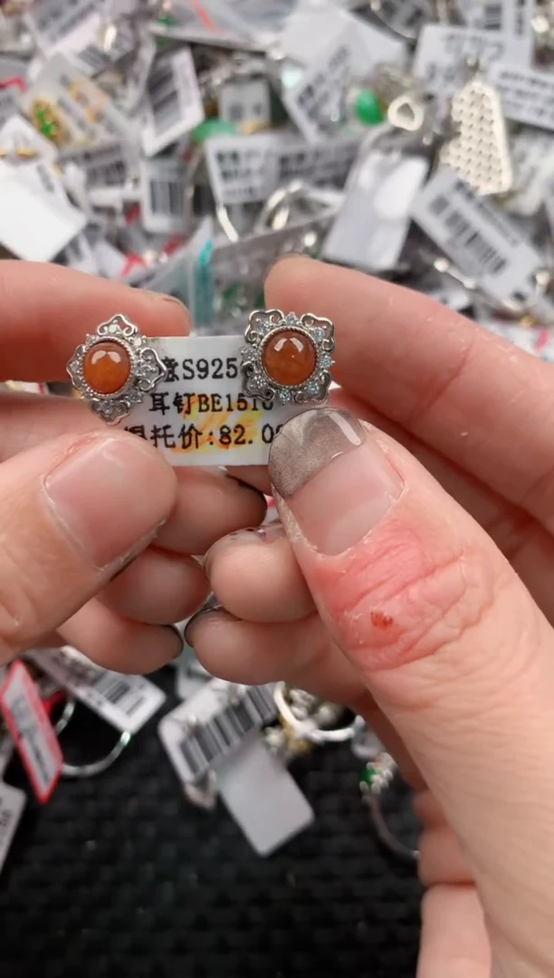 银S925镶嵌戒指翡翠12-12-12  1