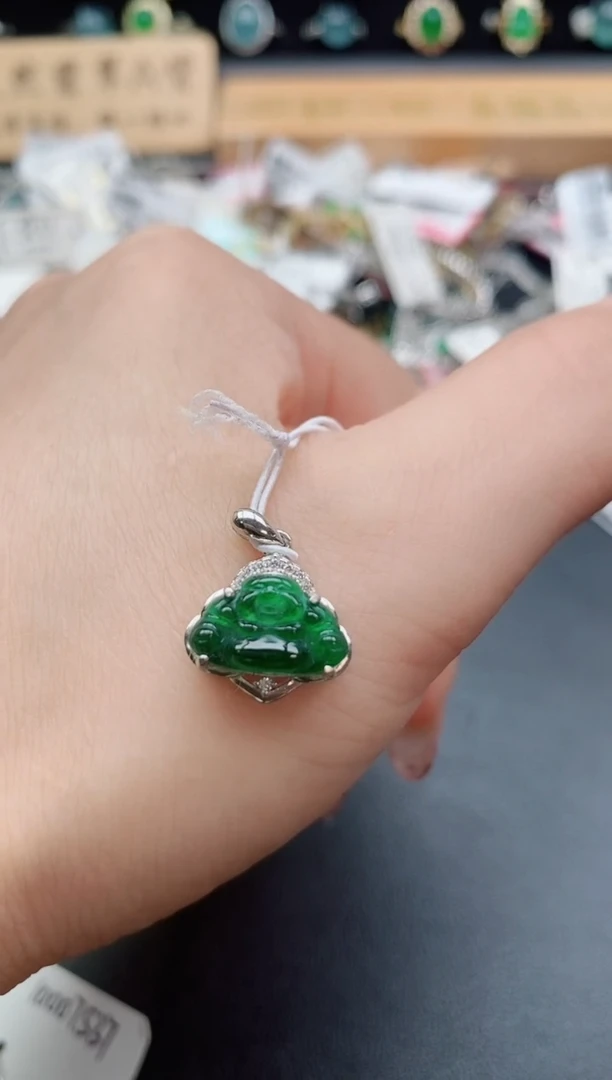 吊坠(不含链)银S925镶嵌翡翠1