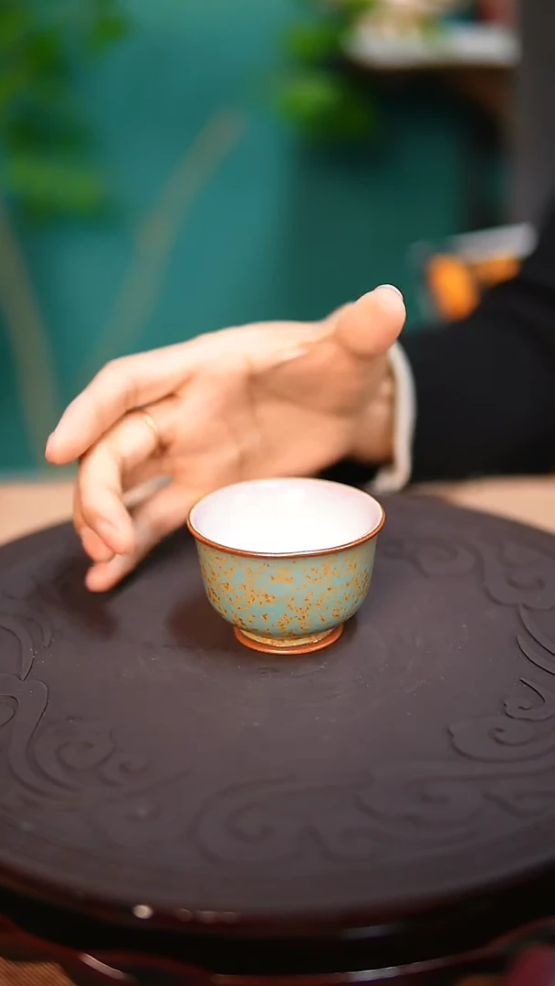 【闪购商品】杯原产地钧尚源钧瓷松石绿主人杯