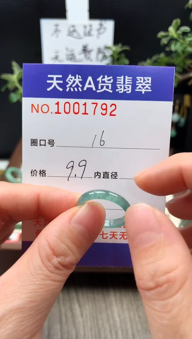 未镶嵌戒指翡翠16#