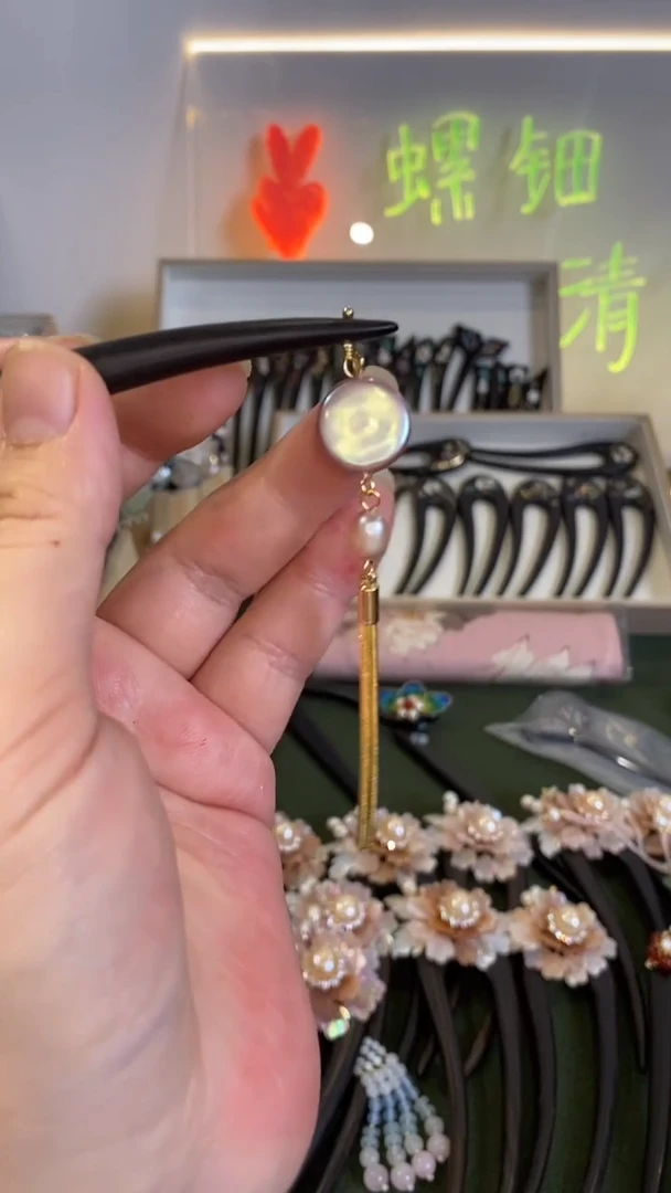 非金属木质18  美丽发簪