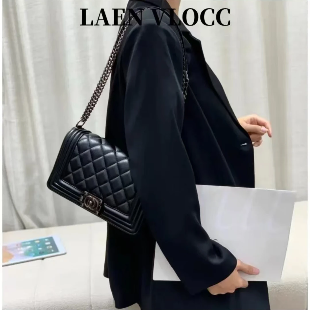 时尚包包女2024新款冬季质感菱格百搭单肩斜挎包小香风链条小方包