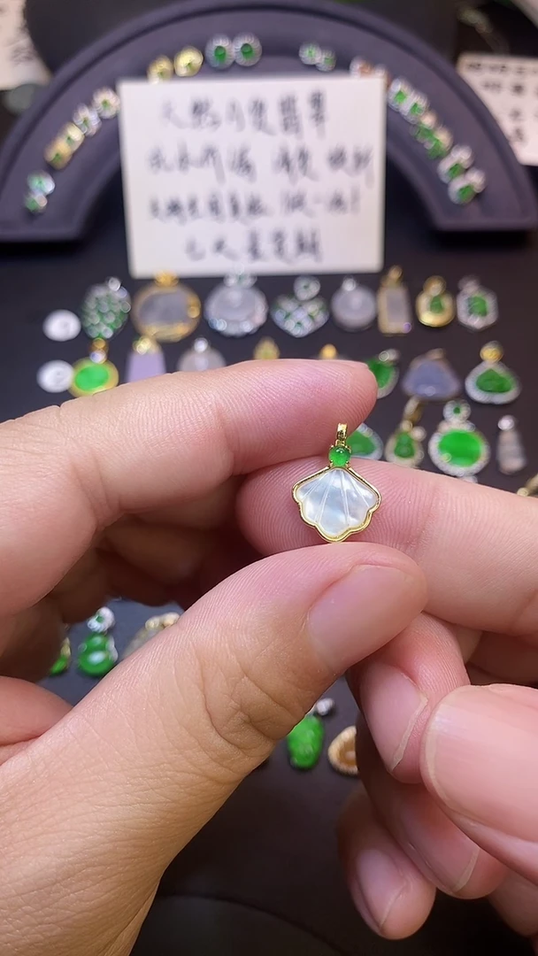吊坠(不含链)银S925镶嵌翡翠1