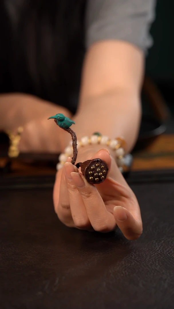 君心茶事陶瓷周边单翠莲蓬香插