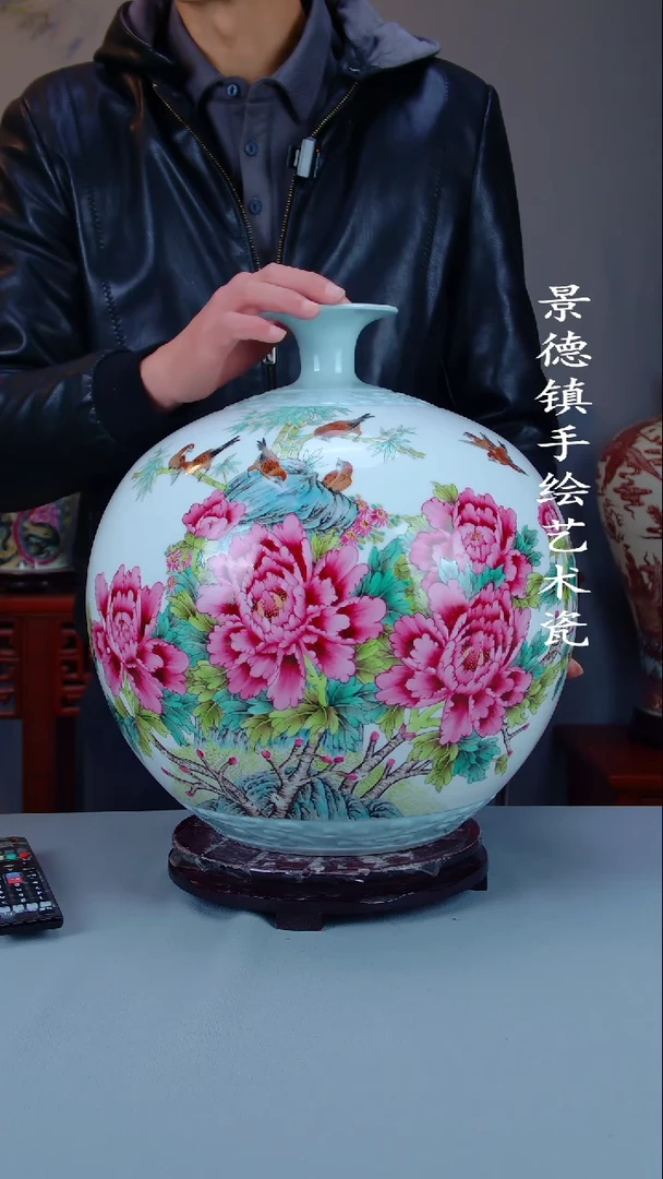摆件陶瓷景德镇手工手绘陶瓷摆件166