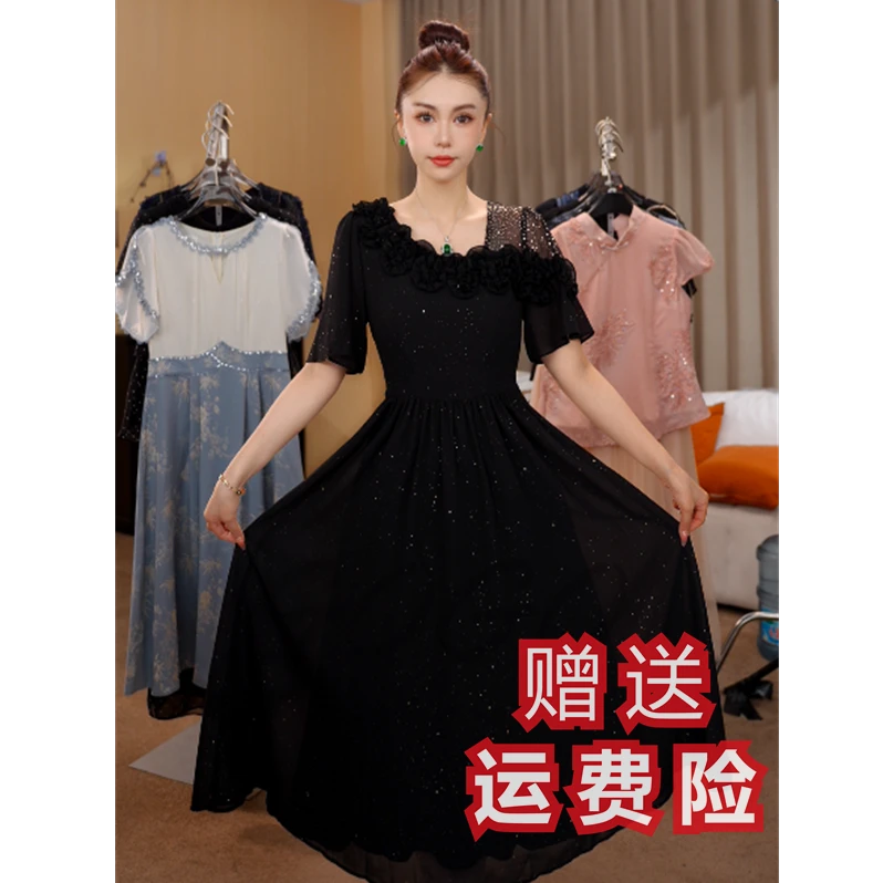 巴黎旧梦 G6767裙子女夏2025新款高端轻奢礼服显瘦气质连衣裙长裙