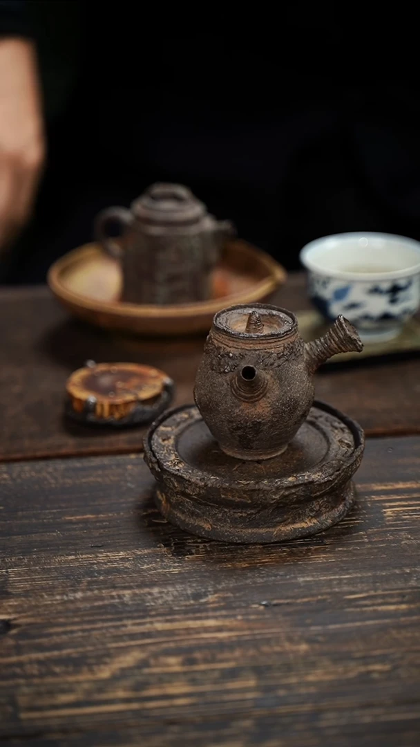 邪***绒全手工制作 南蛮 橄榄 侧把壶  100cc