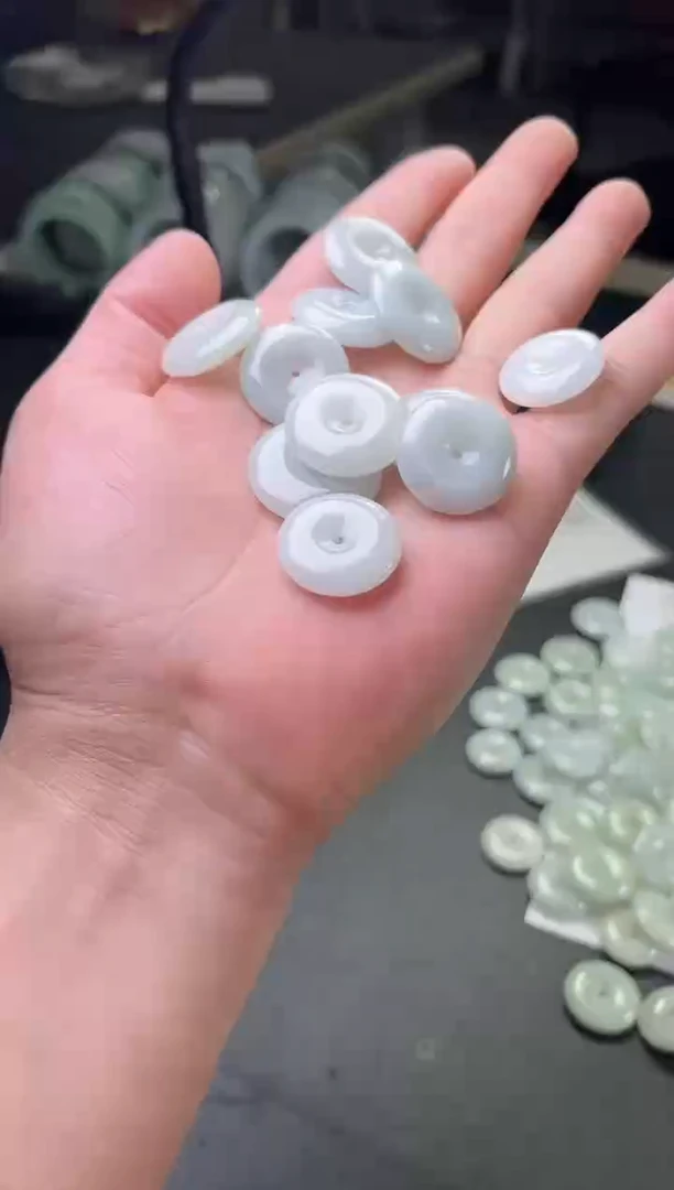 翡翠挂件未镶嵌平安扣FL57@CP多样性发其一配绳