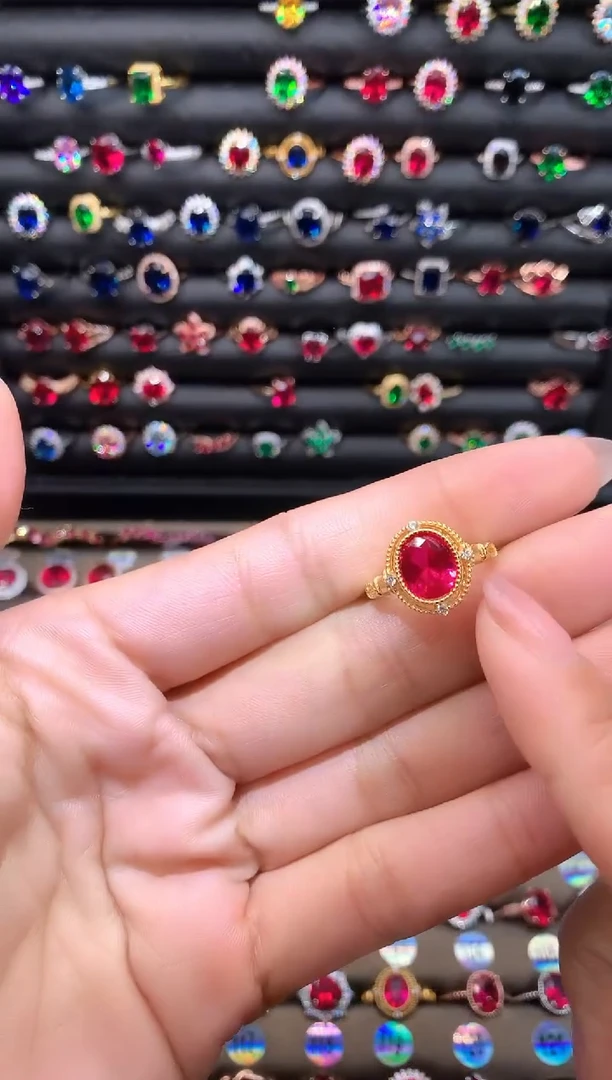 【闪购商品】红宝石戒指银S925镶嵌79