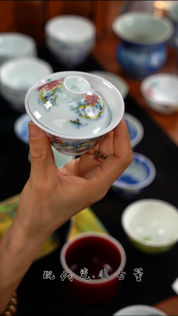 （售后需完整开箱视频）正春堂雪瑶@@婺源盖碗B级