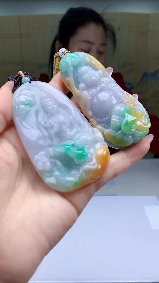 【闪购商品】定制翡翠未镶嵌4902ty-毛货挂件