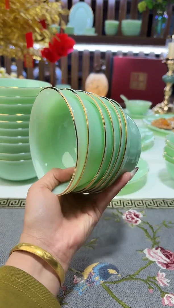 玉瓷4.5英寸米饭碗6只