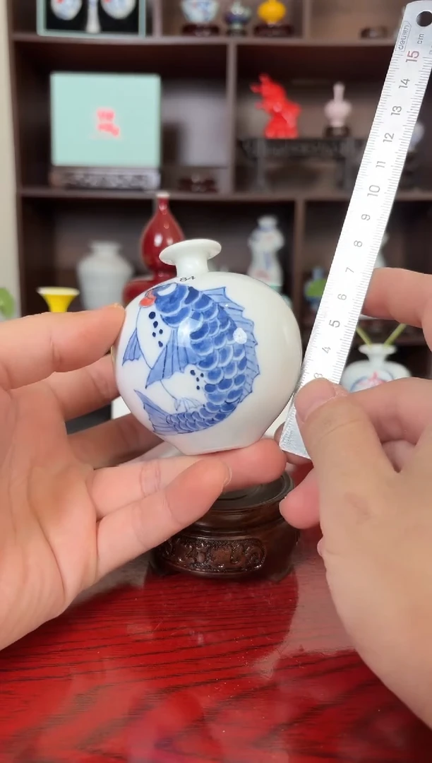 摆件瓷12.20晚微瑕小花瓶摆件