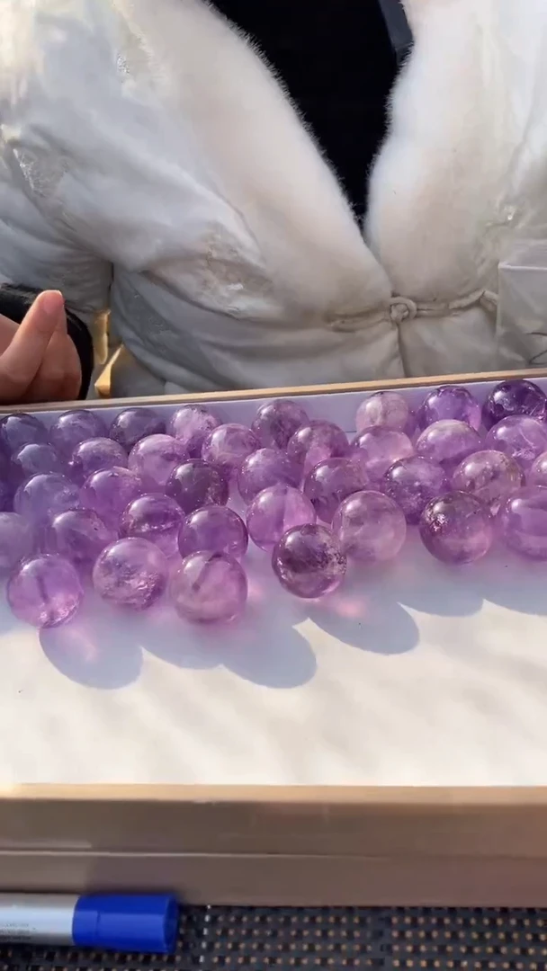 【闪购商品】水晶球未镶嵌紫晶球D537多样性发其一（不配底座）