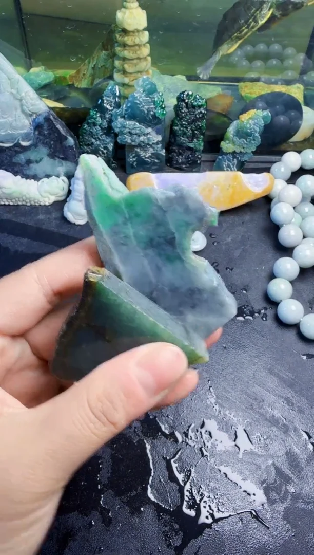 颈饰未镶嵌翡翠天然翡翠026