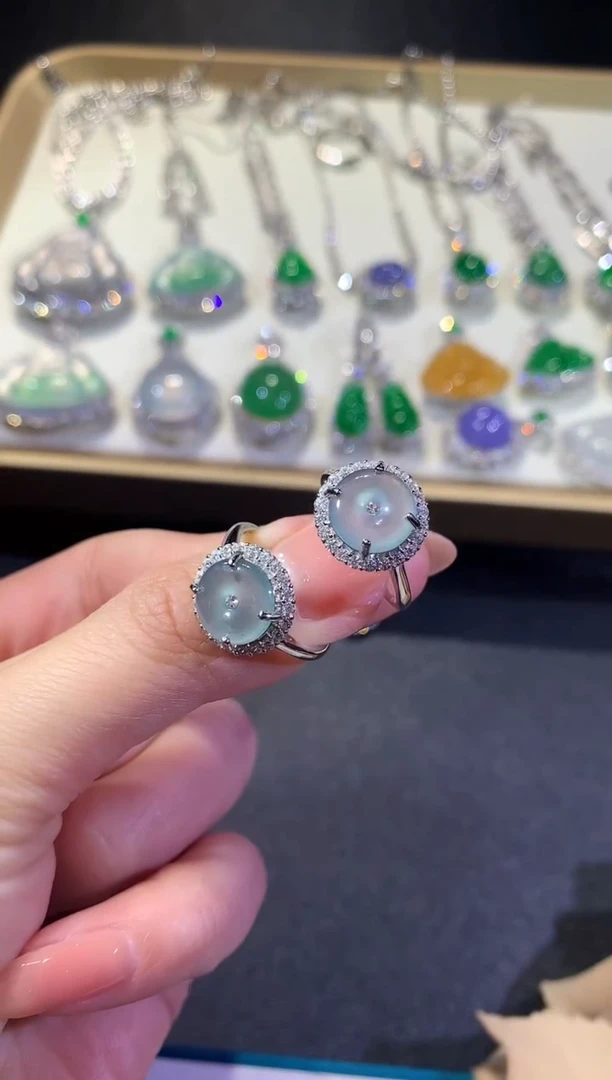 【闪购商品】翡翠戒指银S925镶嵌2-戒指（多样性发货一件