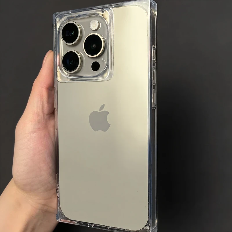 BANCA冰晶方块透明壳适用苹果16/15promax手机壳iPhone14/13/1211