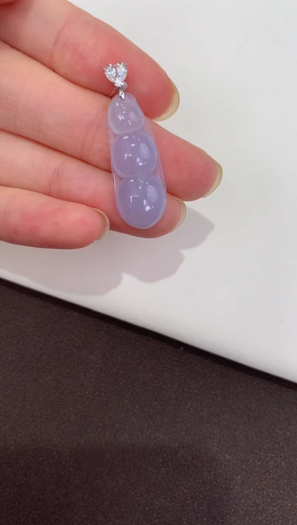 吊坠(赠链)18K金镶嵌翡翠天然缅甸a货翡翠