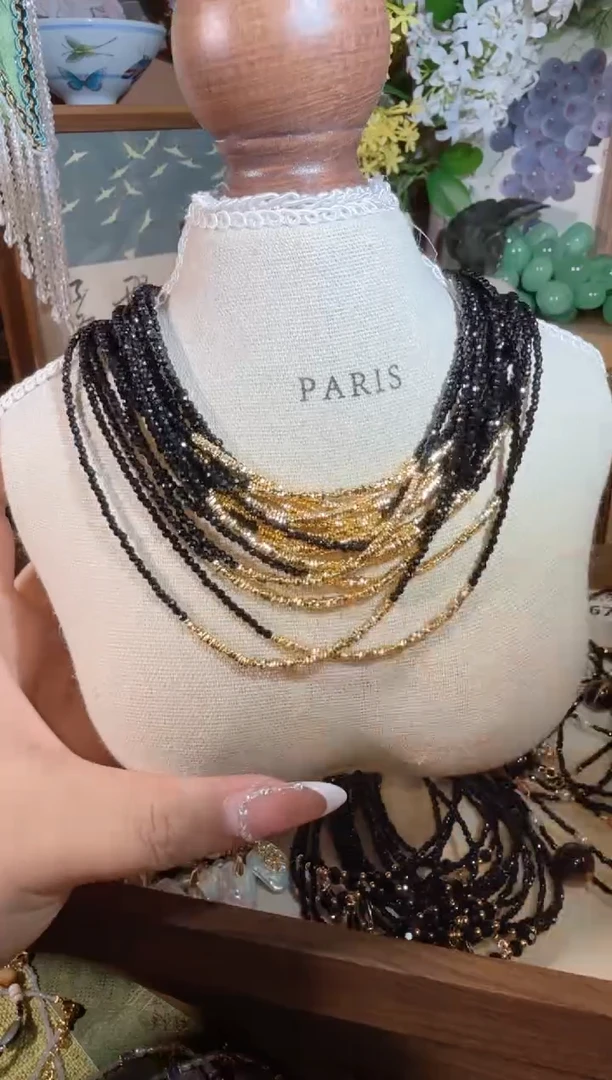 项链合金尖晶石155 黑盘缠