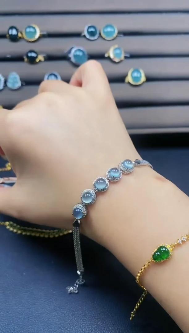 翡翠戒指银S925镶嵌1212