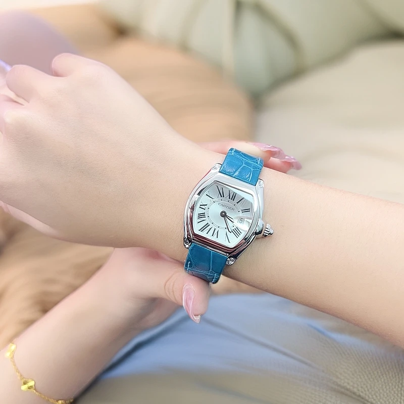 95新 Cartier/卡地亚 小号跑车W62016V3石英37×32.8mm女士腕表