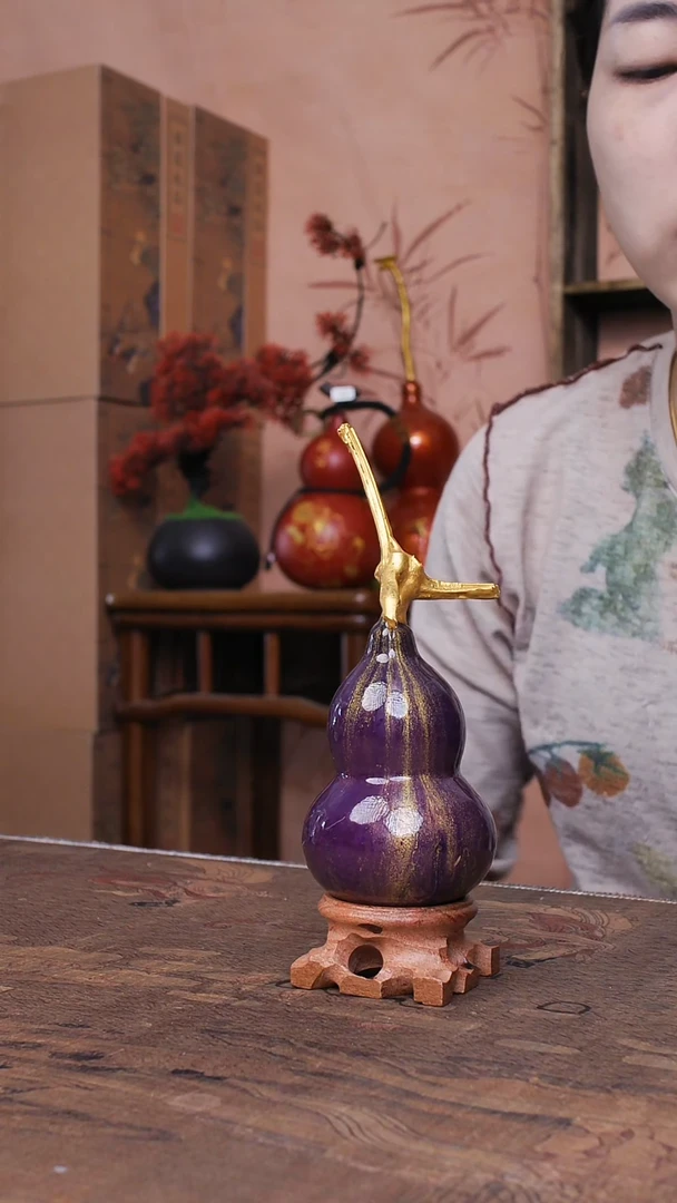 536大漆飘漆天然真葫芦-不开口